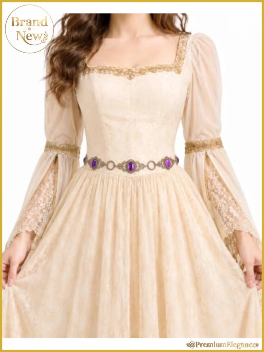 Renaissance Waist Chain Adjustable Medieval Concho Belt for Women